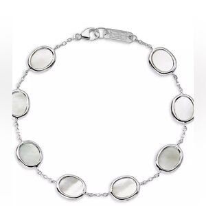 Women’s Ippolita sterling silver rock, candy mother of pearl stone Link bracelet